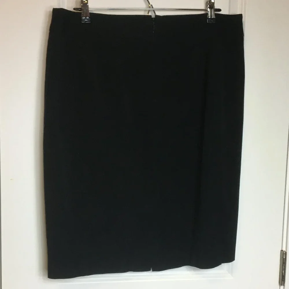 Talbots Black Mini Career Casual Skirt Size 14